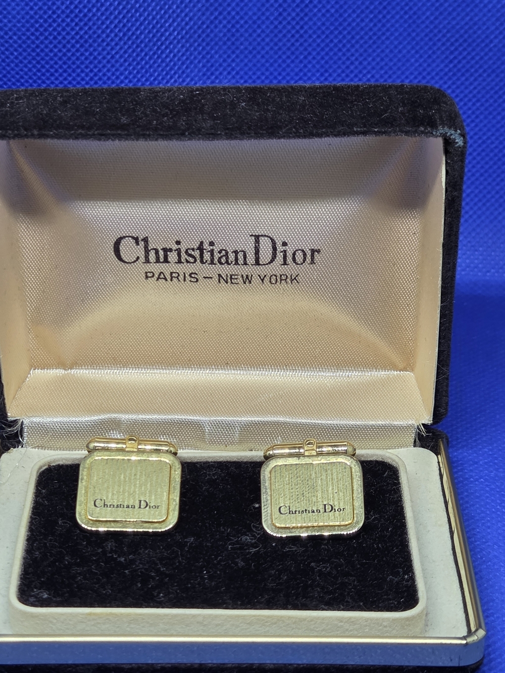 Vintage Christian Dior Men's Gold-Tone  Cufflinks